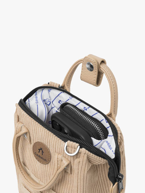 Cross Body Tas Nano Bag 1 Compartiment Cabaia Beige adventurer NANOBAG ander zicht 1